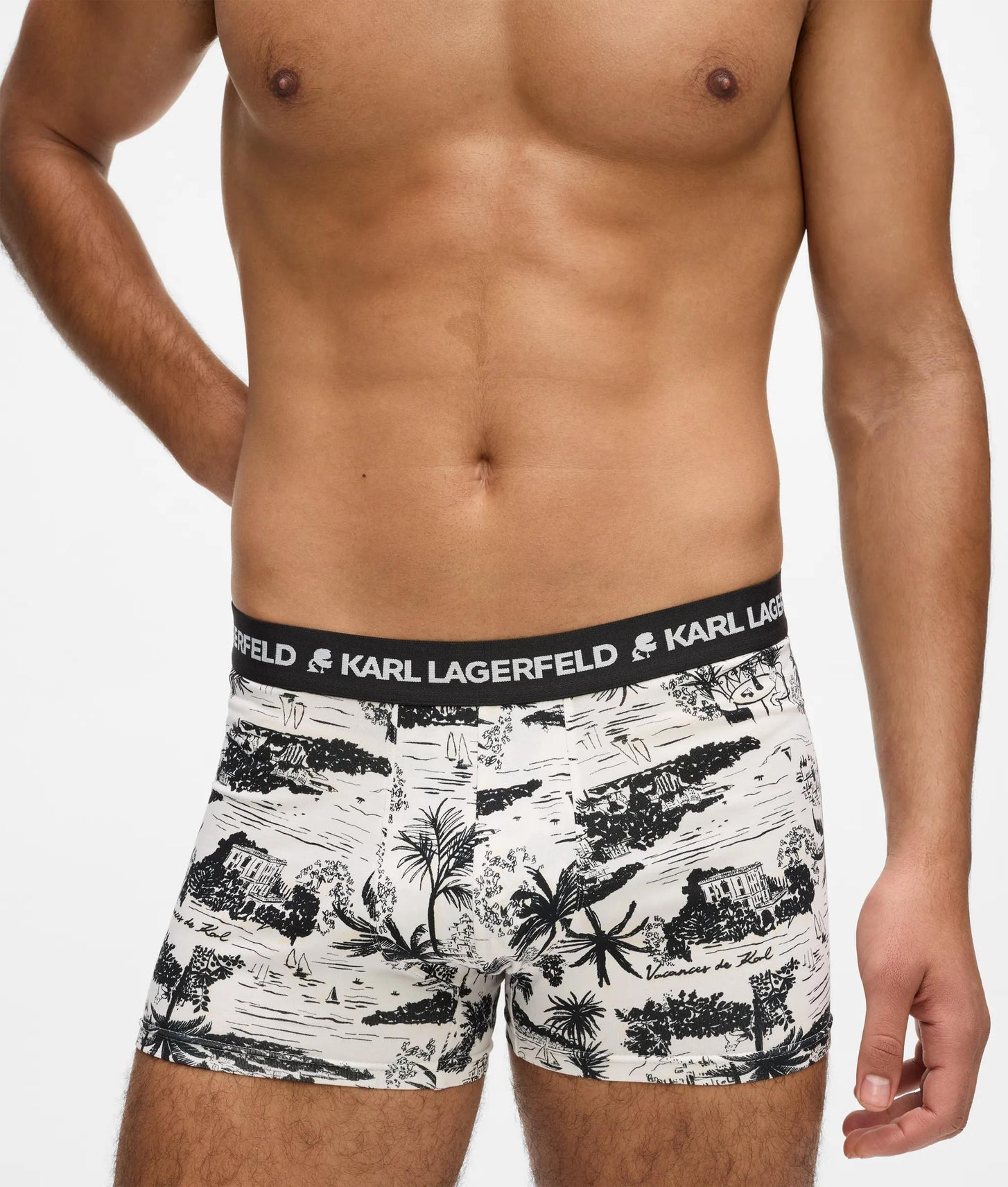 Karl Lagerfeld Villa La Vigie Trunks - 3 Pack Vacances-Black-Dill
