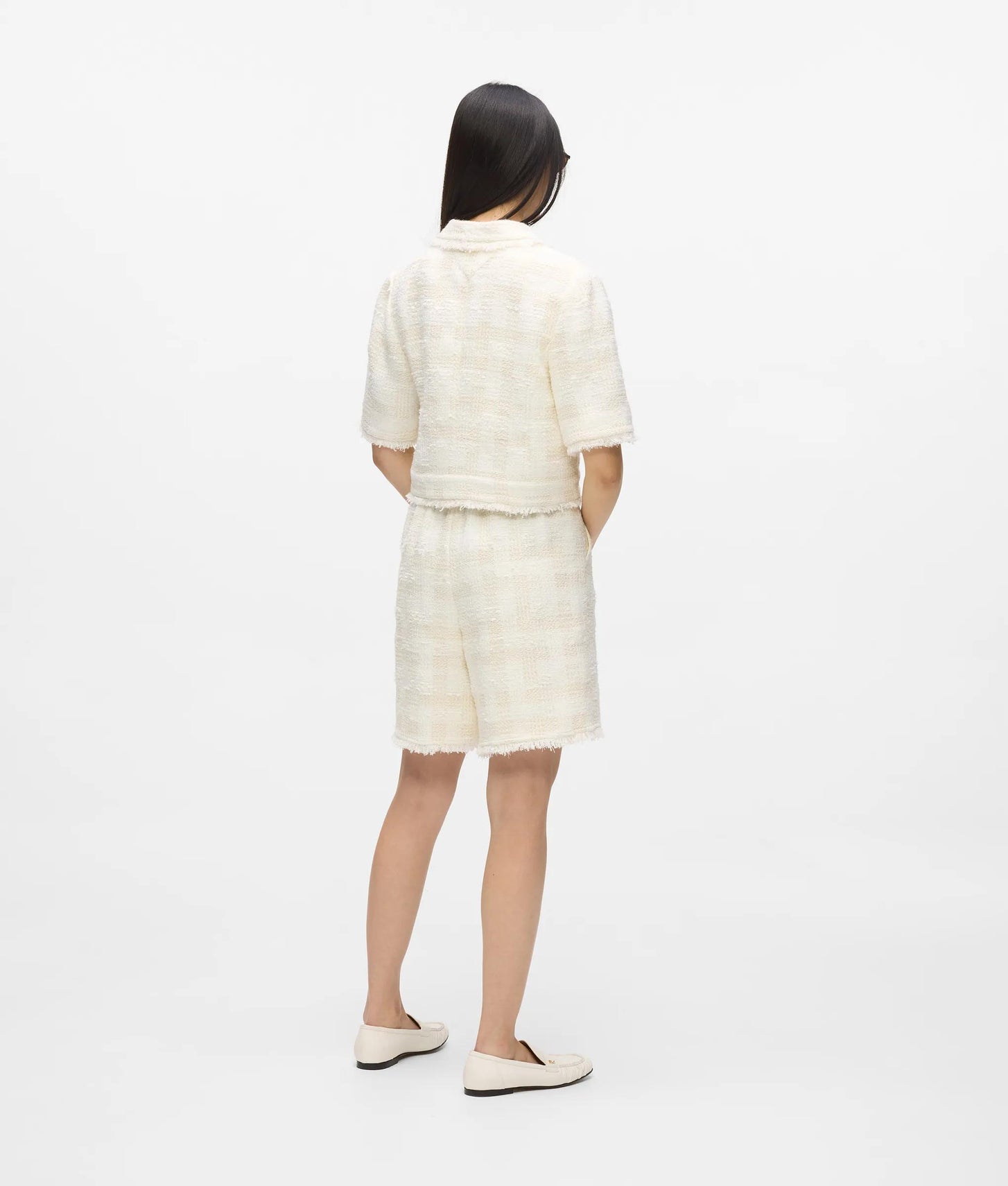 Karl Lagerfeld Bouclé Bermuda Shorts Pristine