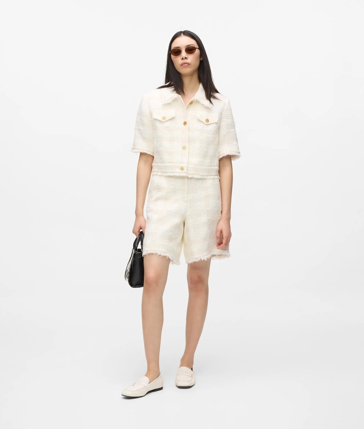 Karl Lagerfeld Bouclé Bermuda Shorts Pristine