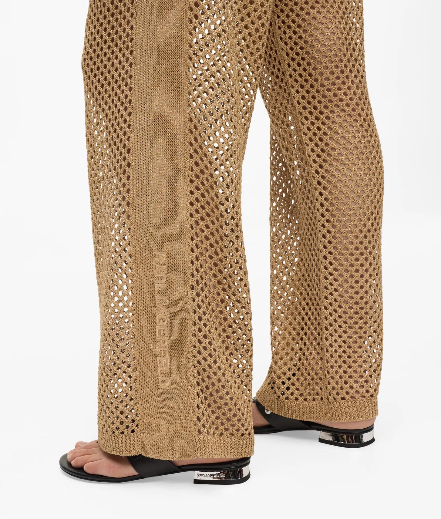 Karl Lagerfeld Crochet Knit Pants Nougat