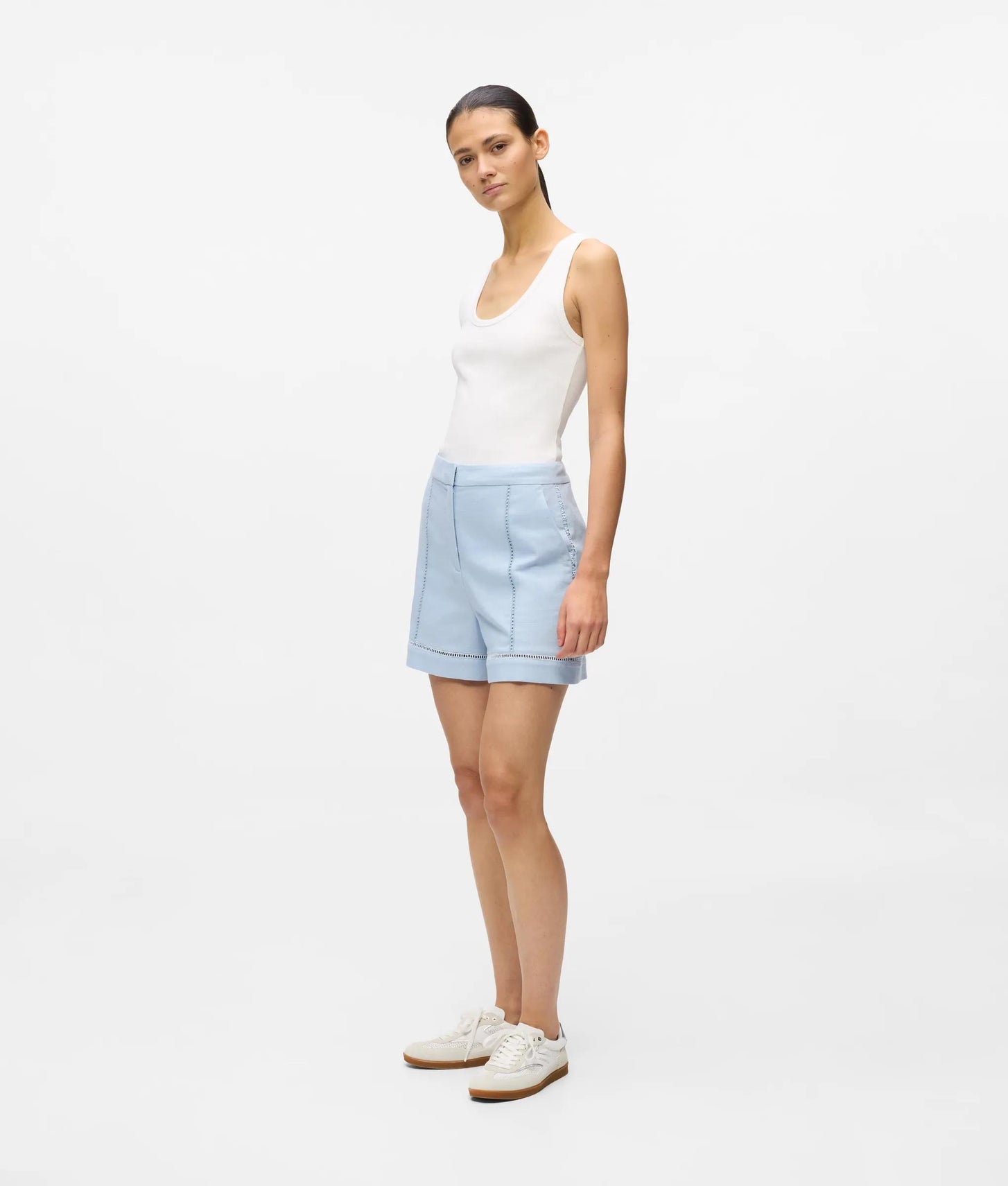 Karl Lagerfeld Cut-Out Embroidery Shorts Kentucky Blue