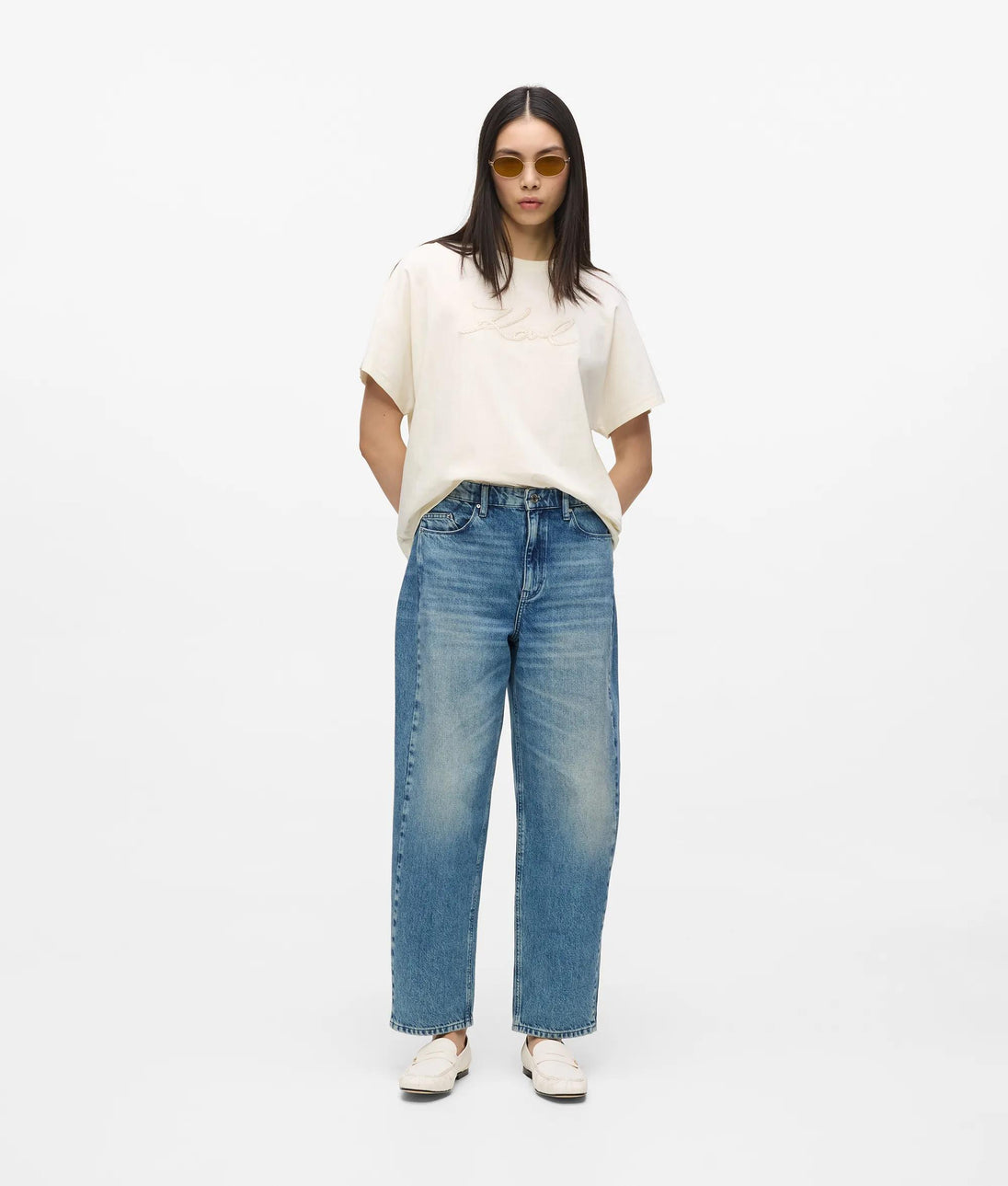 Karl Lagerfeld Poplin Blouse Silver Lake Blue