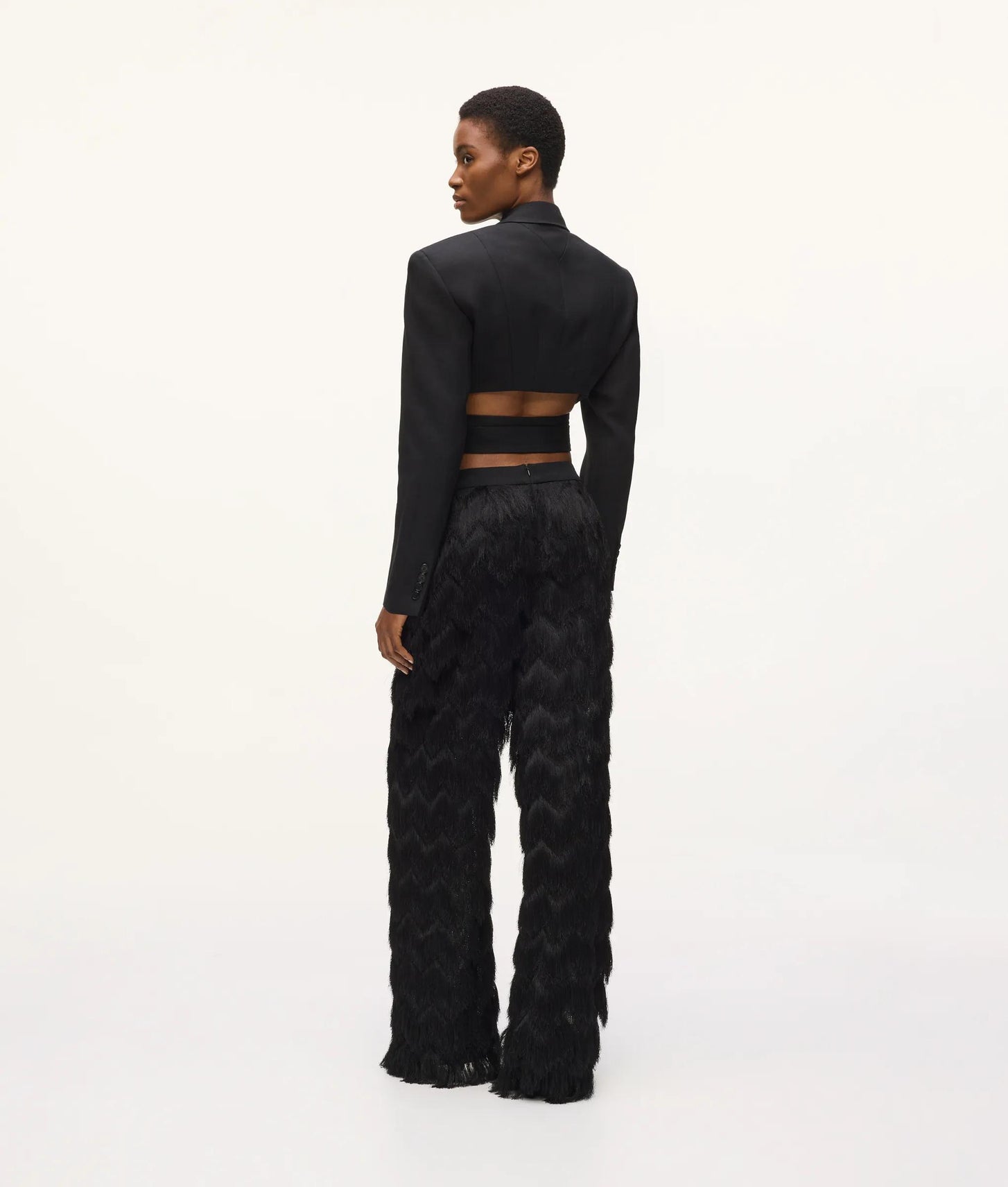 Karl Lagerfeld Kl Studio Fringe Pants Black