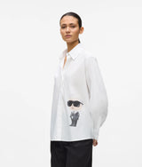 Karl Lagerfeld Ikon Aquarelle Shirt White