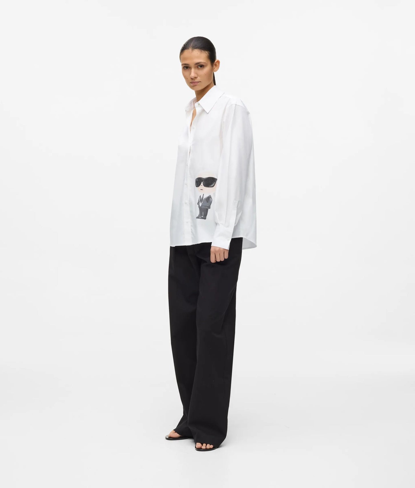 Karl Lagerfeld Ikon Aquarelle Shirt White