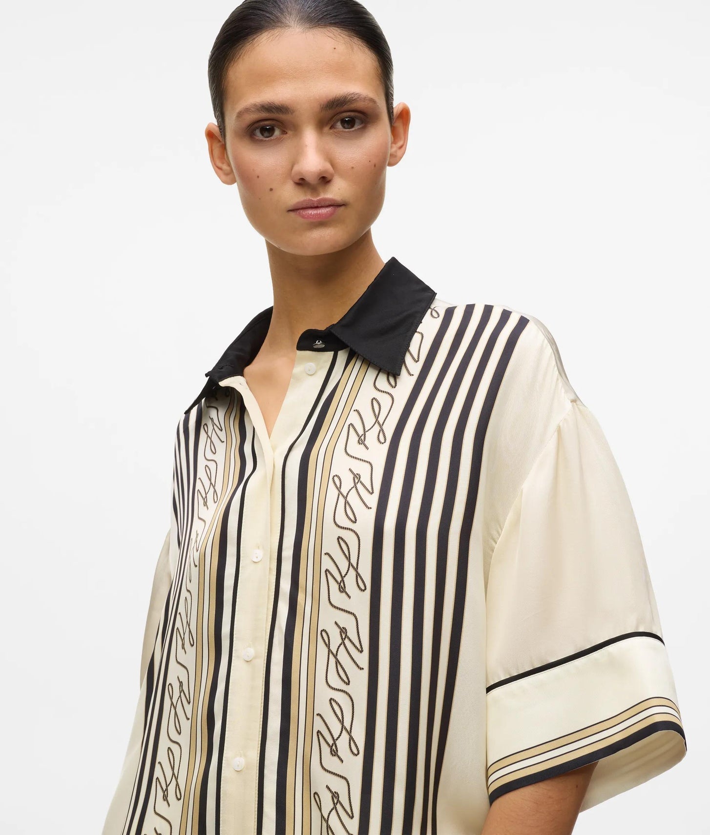 Karl Lagerfeld All-Over-Print Pajama Shirt Pristine