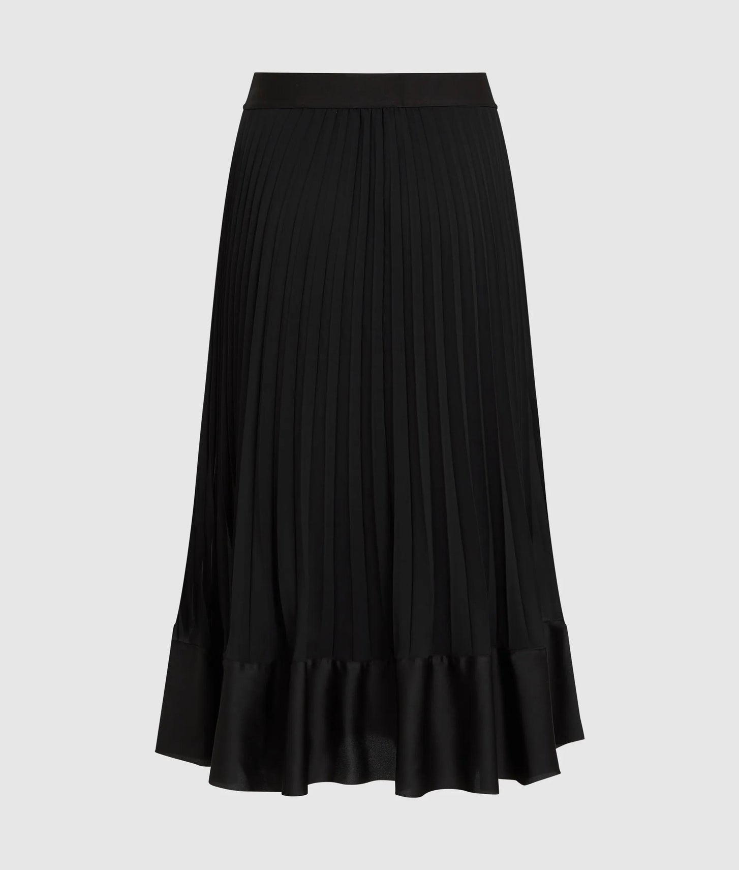 Karl Lagerfeld Satin Pleated Skirt Black