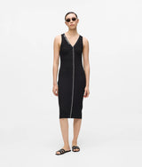 Karl Lagerfeld Logo Knit Dress Black/White