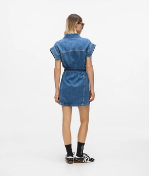 KarlLagerfeld Double Mesh Denim Shopper Washed Mid Blue