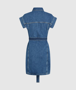 KarlLagerfeld Double Mesh Denim Shopper Washed Mid Blue