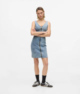 Karl Lagerfeld V-Neck Denim Dress Vintage Light Blue