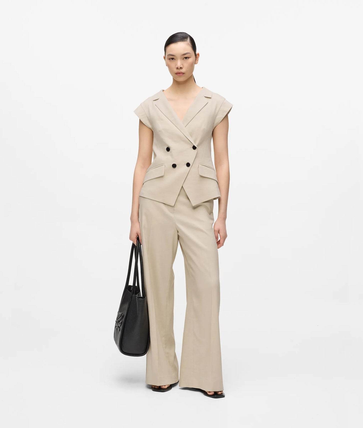 Karl Lagerfeld Cap-Sleeved Blazer Safari
