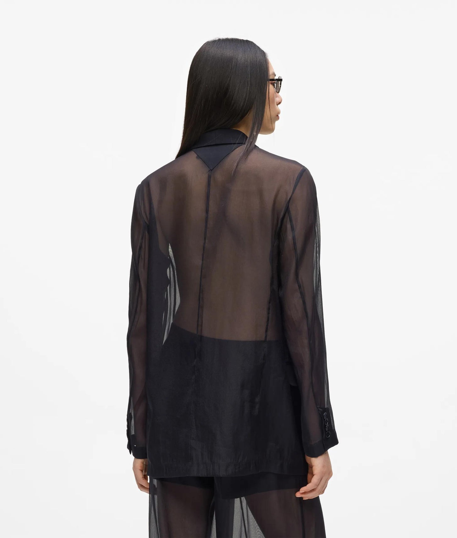 Karl Lagerfeld Organza Blazer Black