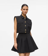 Karl Lagerfeld Cropped Gilet Black