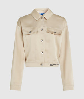 Karl Lagerfeld Satin Mini Skirt Champagne