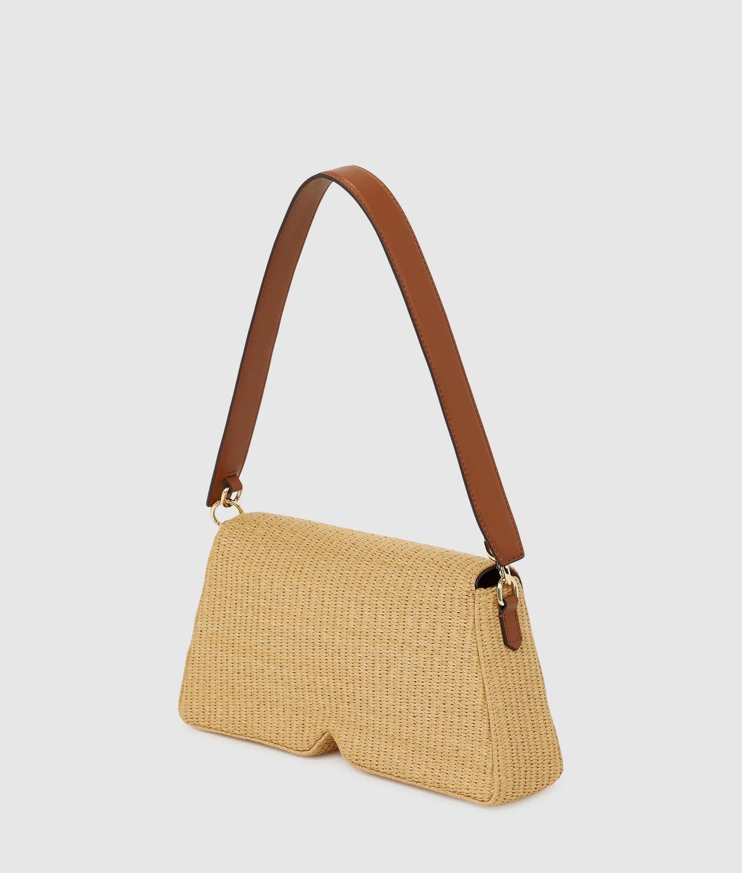 KarlLagerfeld Ikon K Woven Shoulder Bag Natural-Tan