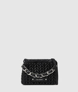 KarlLagerfeld Kweave Chain Crossbody Bag Black-Nickel