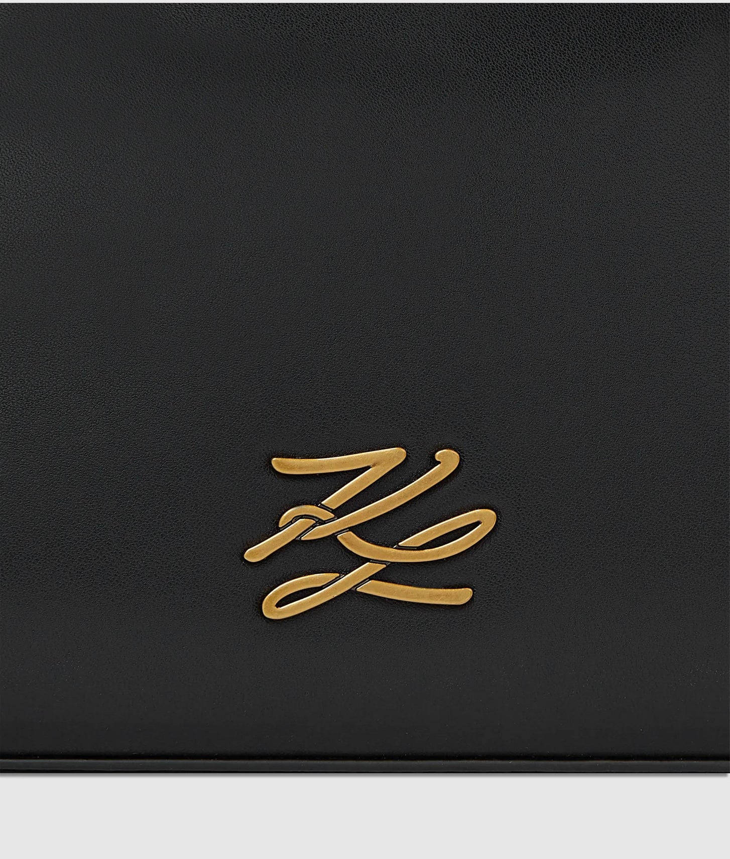 KarlLagerfeld Kautograph Small Bowling Bag Black/Gold