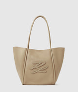 KarlLagerfeld Kautograph Patch Medium Tote Bag Safari