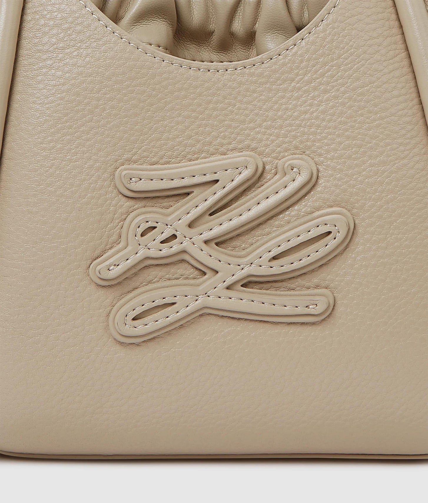 KarlLagerfeld Kautograph Patch Mini Tote Bag Safari