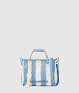KarlLagerfeld Ikon Mesh Small Tote Bag Blue Bloom Stripes