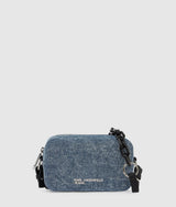 KarlLagerfeld Denim Chain Camera Bag Washed Medium Blue