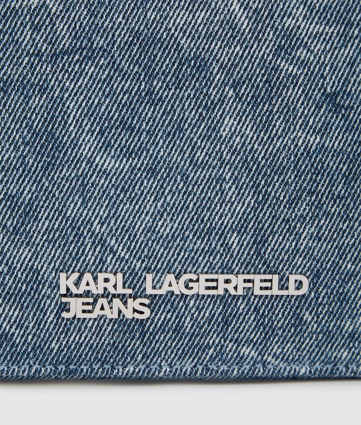 KarlLagerfeld Denim Chain Camera Bag Washed Medium Blue