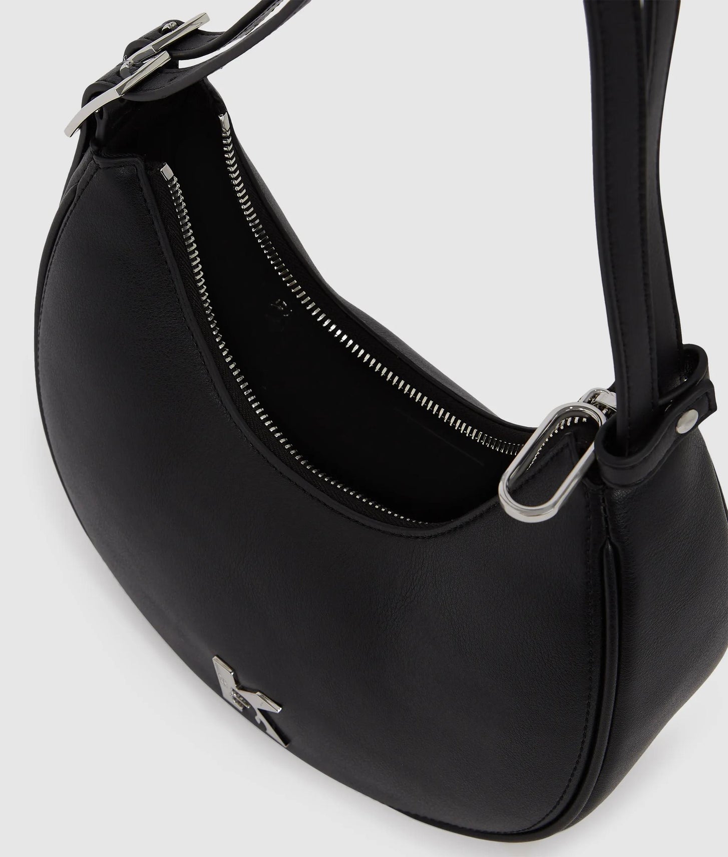KarlLagerfeld Twin Strap Moon Bag Black