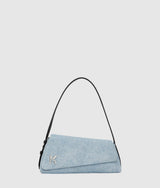 KarlLagerfeld Geo Denim Flap Bag Acid Light Blue