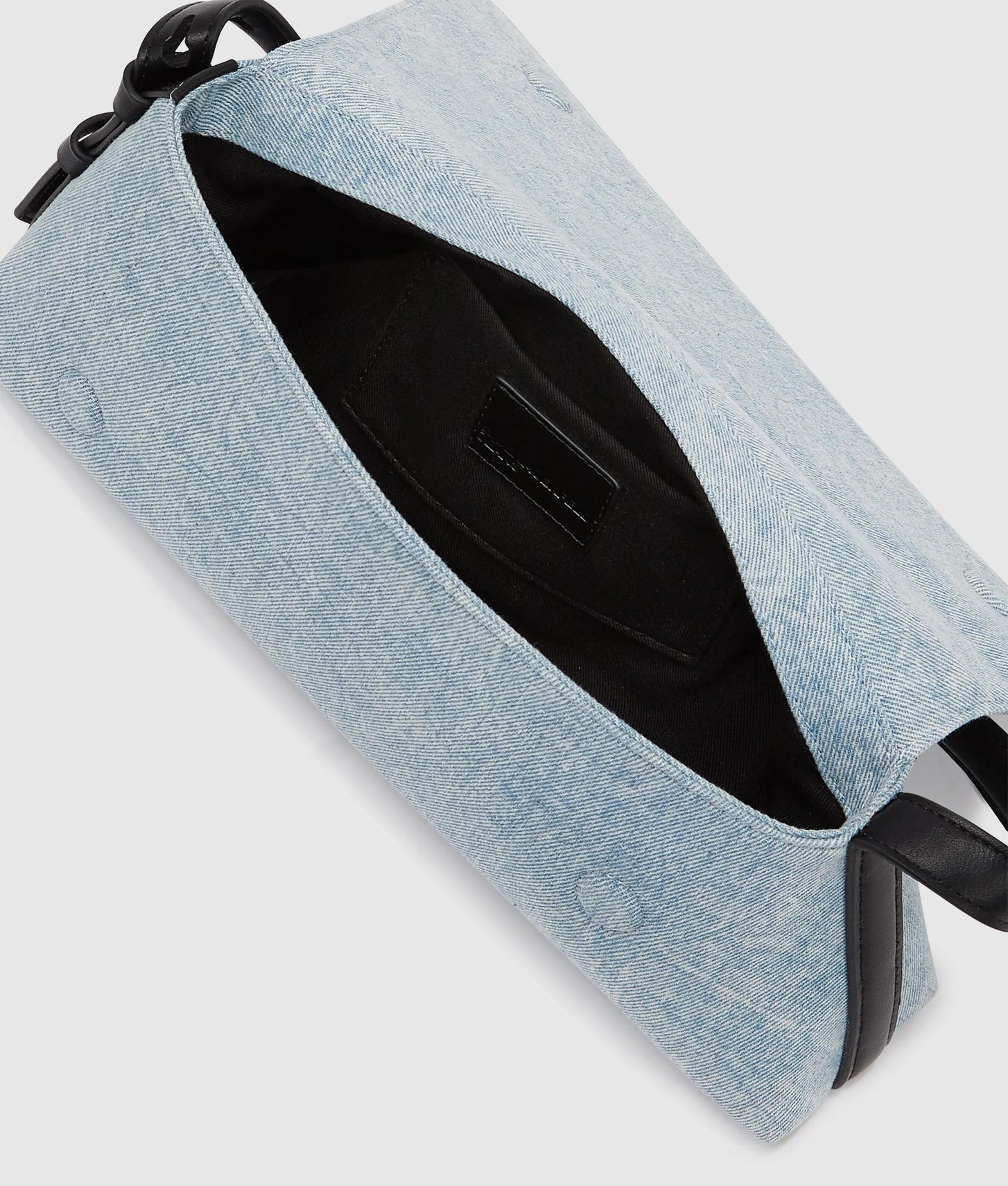 KarlLagerfeld Geo Denim Flap Bag Acid Light Blue