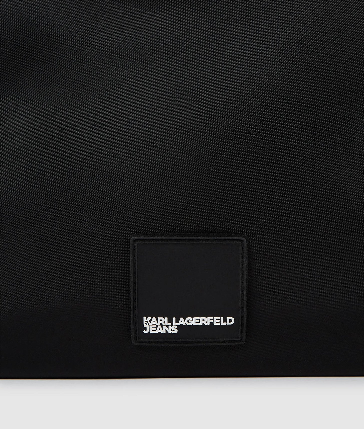 KarlLagerfeld Nylon Lace-Up Tote Bag Black
