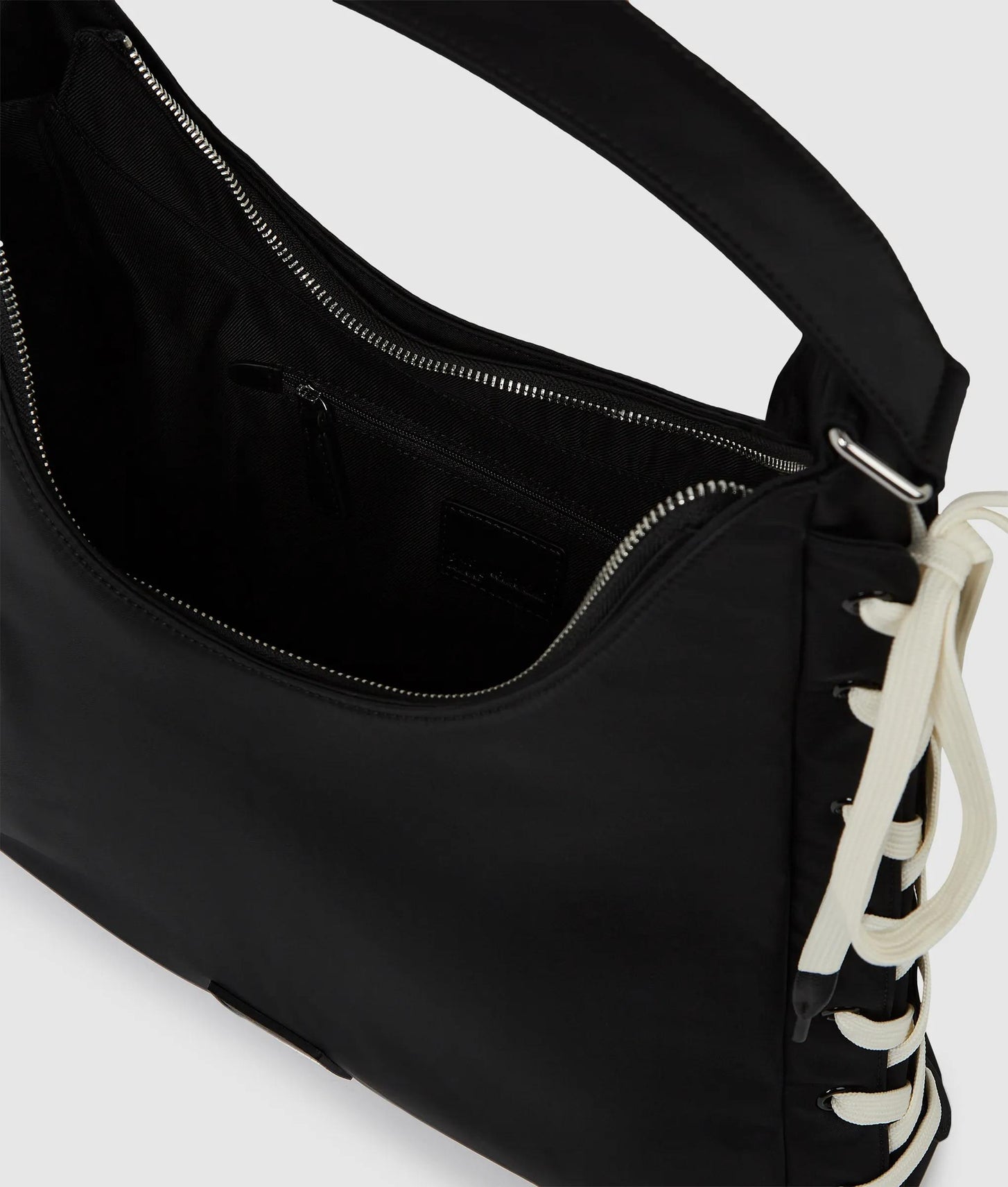 KarlLagerfeld Nylon Lace-Up Tote Bag Black