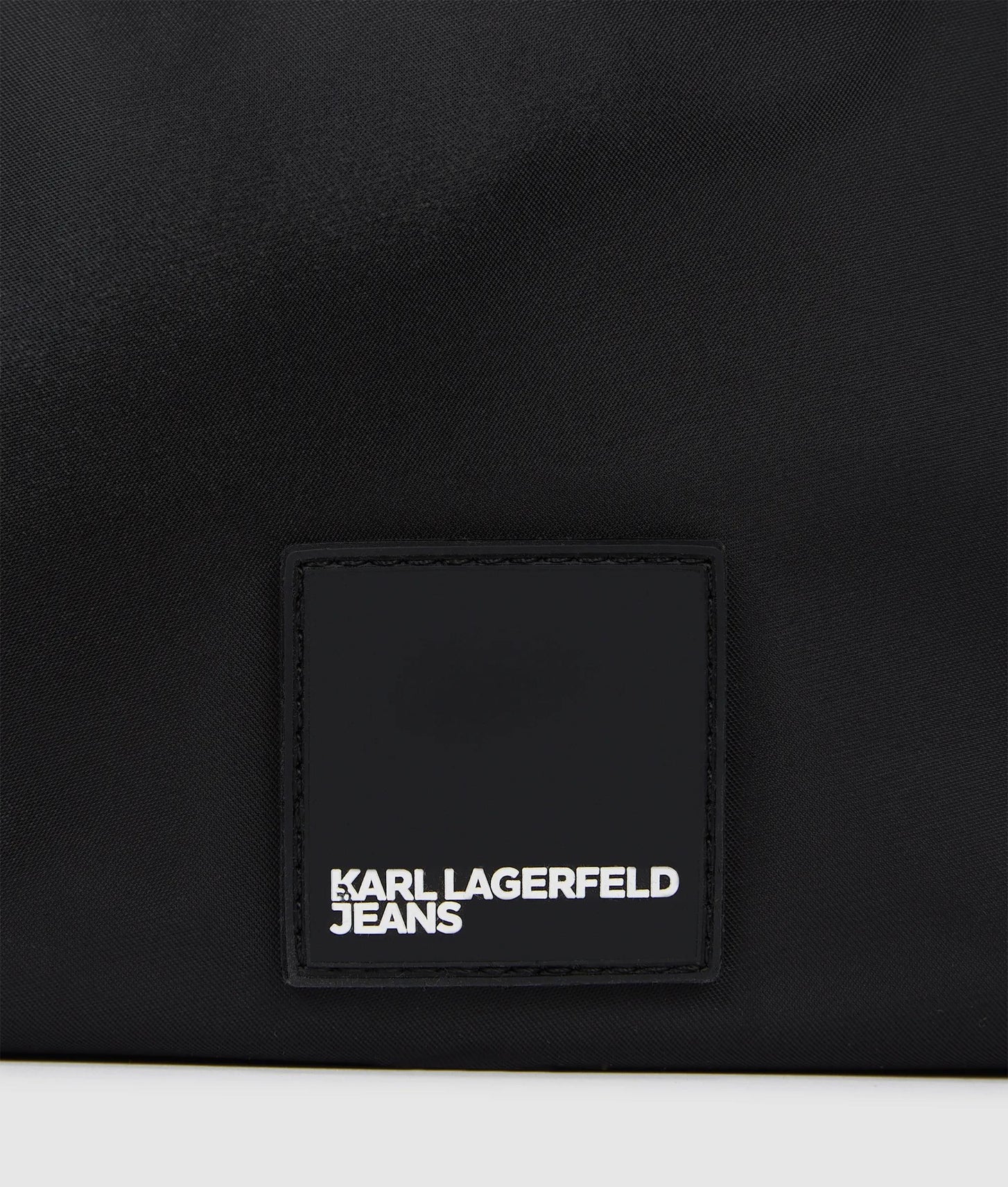 KarlLagerfeld Nylon Lace-Up Bucket Bag Black