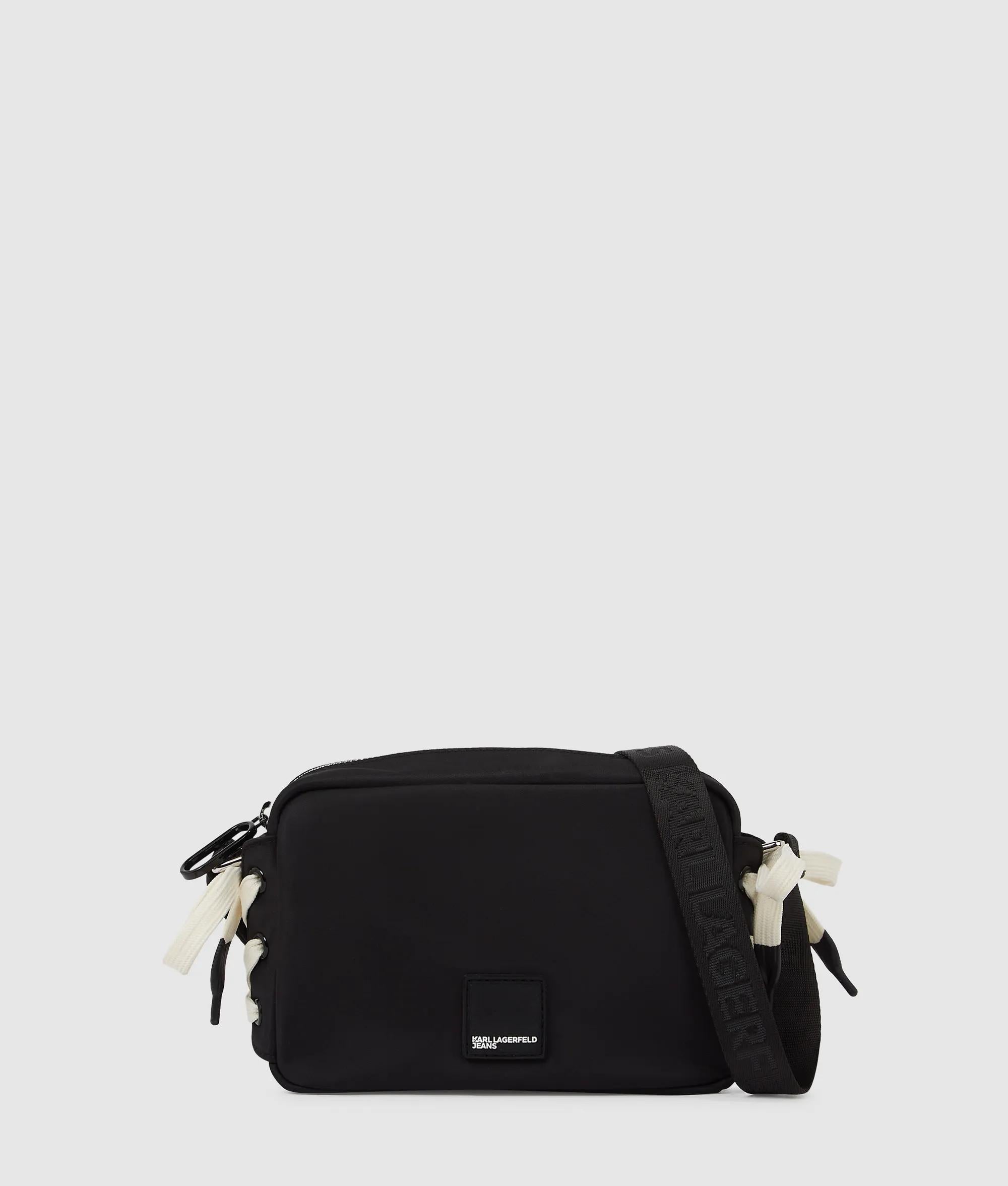 KarlLagerfeld Nylon Lace-Up Camera Bag Black