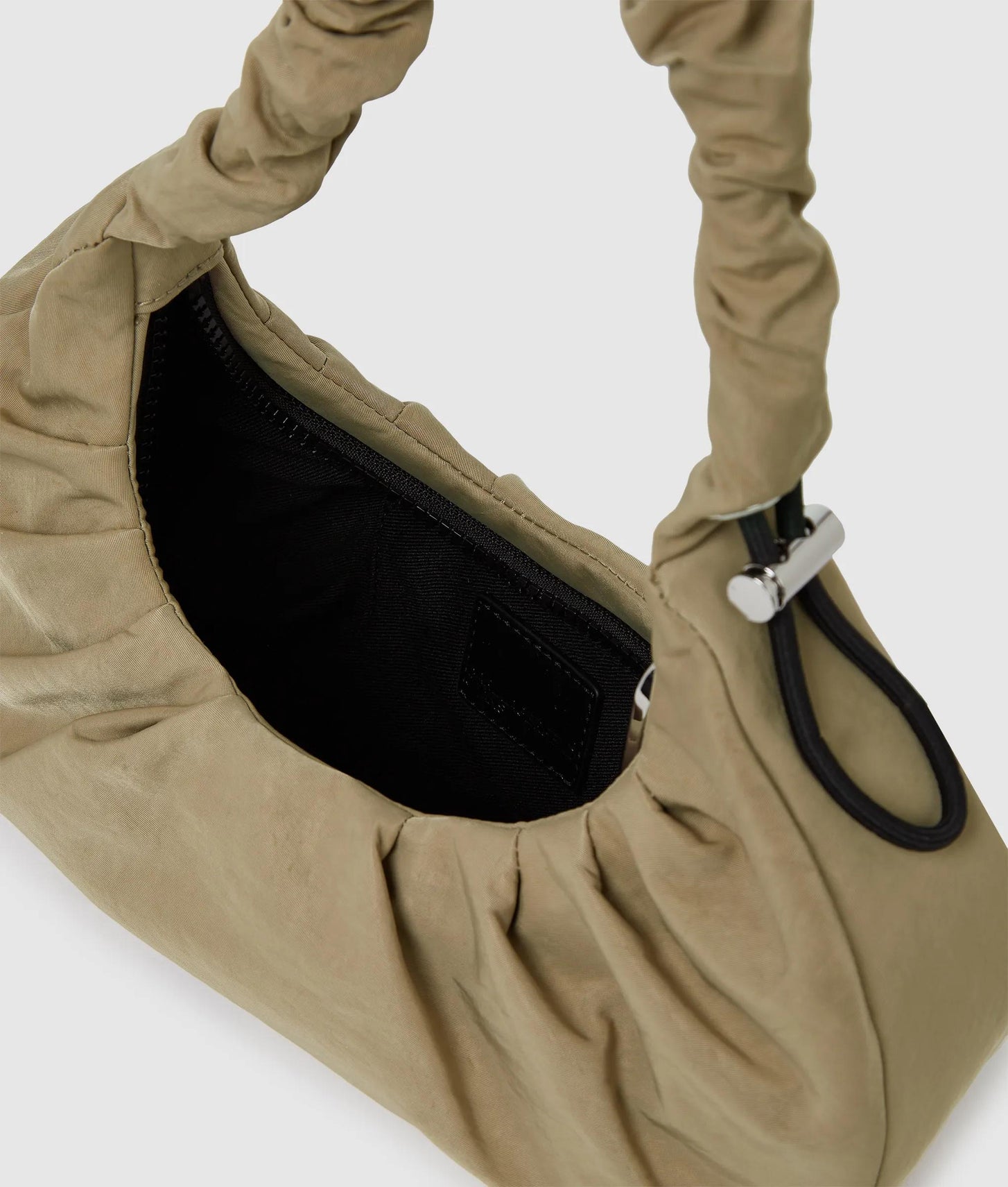 KarlLagerfeld Gathered Small Hobo Bag Travertine