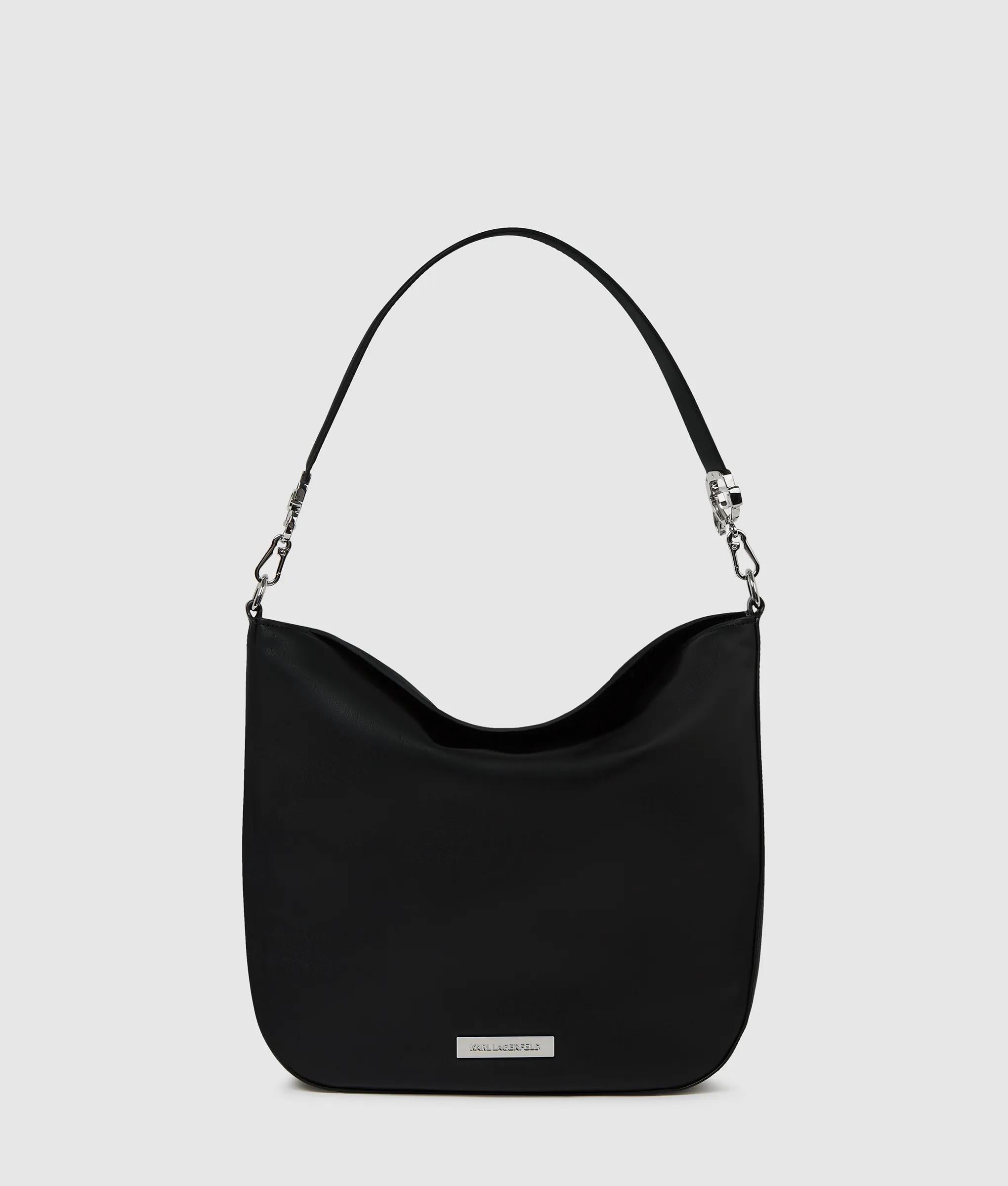 KarlLagerfeld Ikon Smooth Hobo Bag Black