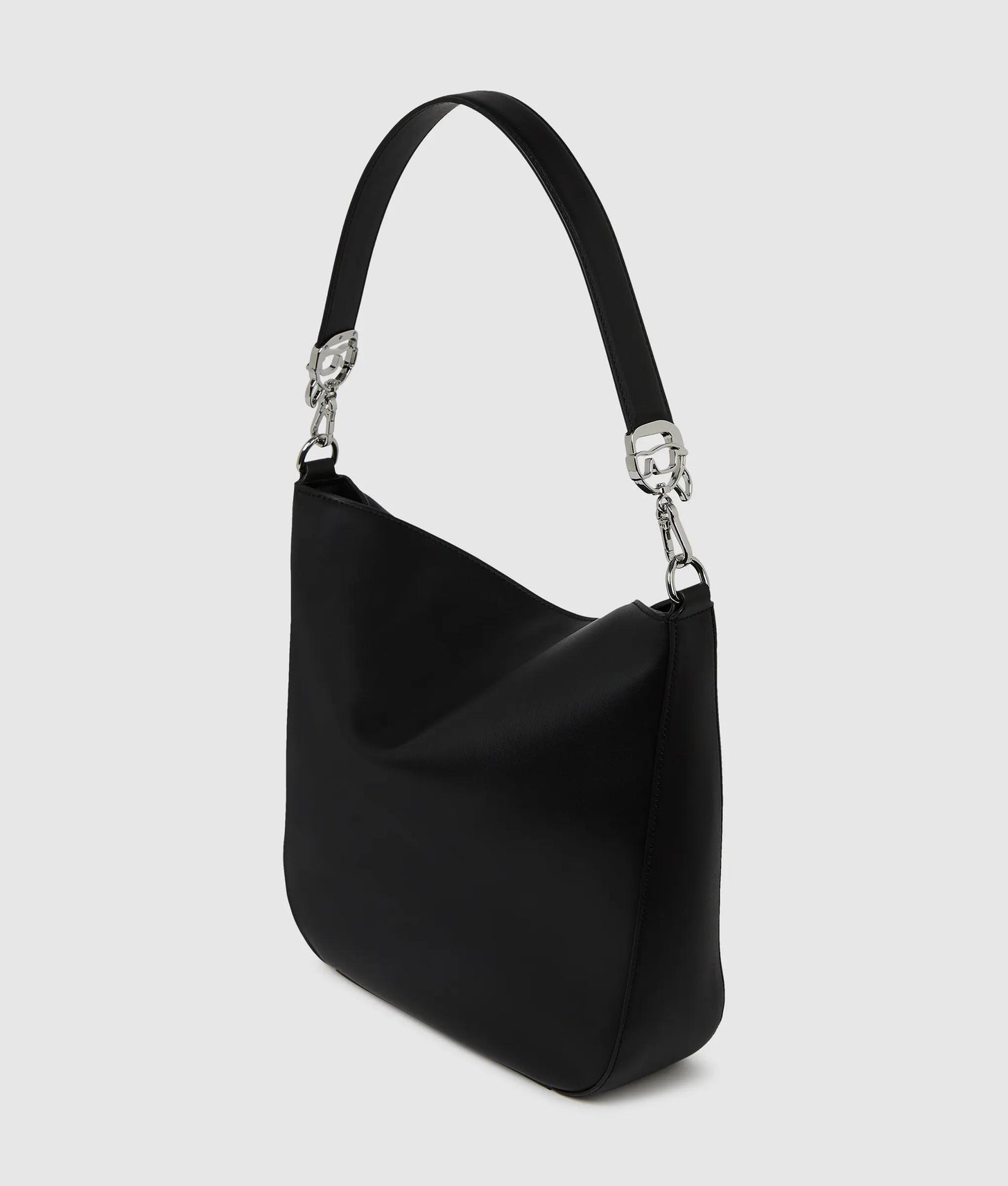 KarlLagerfeld Ikon Smooth Hobo Bag Black