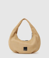 KarlLagerfeld Woven Large Hobo Bag Natural