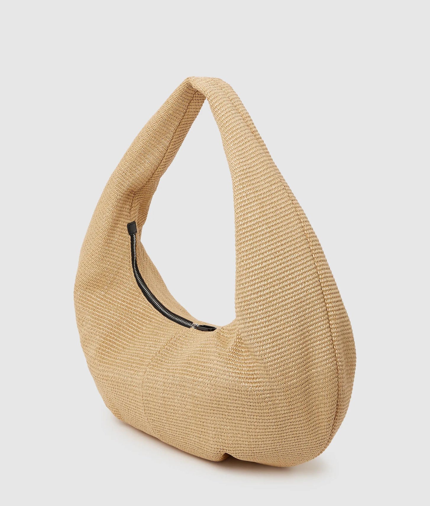 KarlLagerfeld Woven Large Hobo Bag Natural