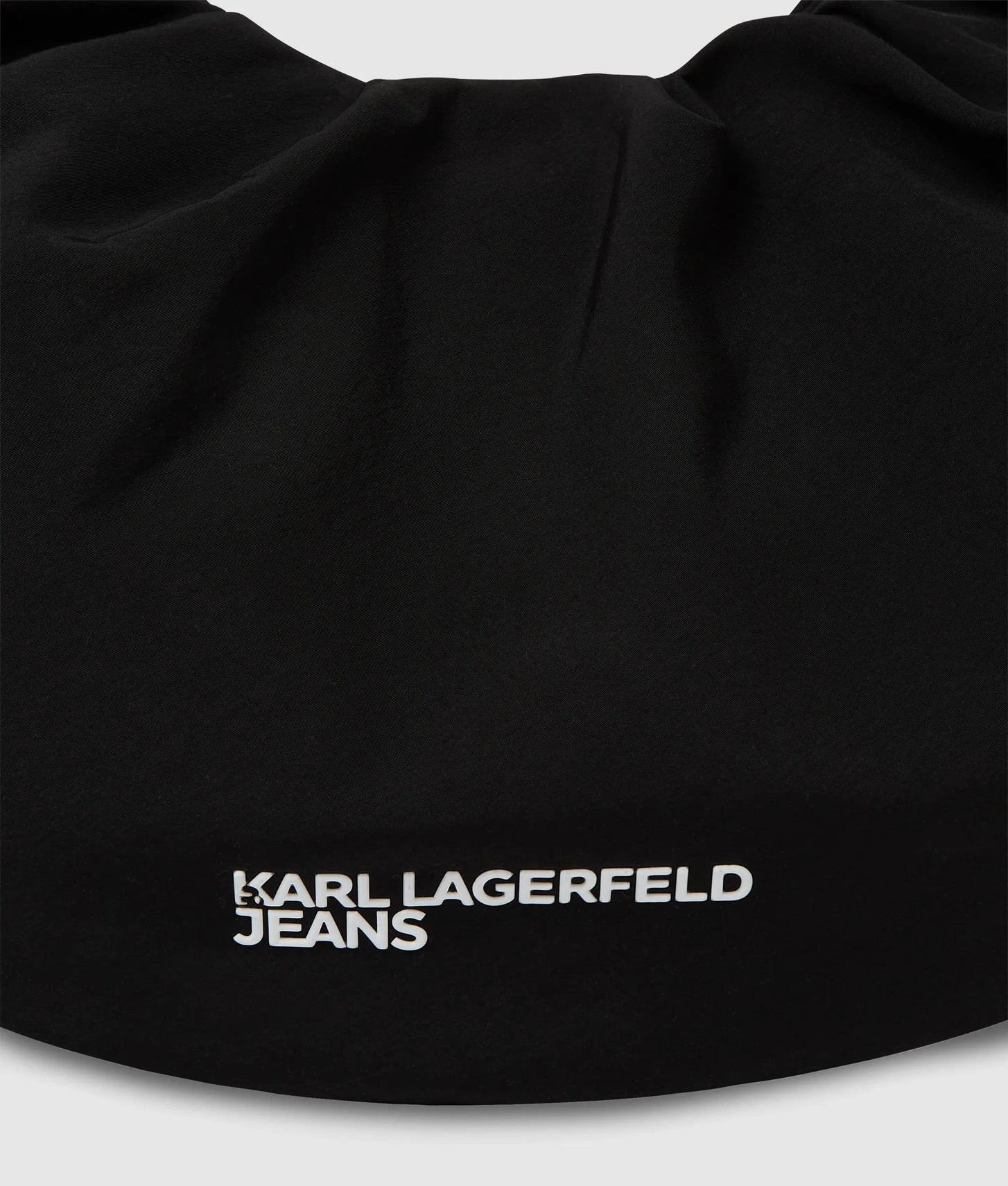 KarlLagerfeld Gathered Large Hobo Bag Black