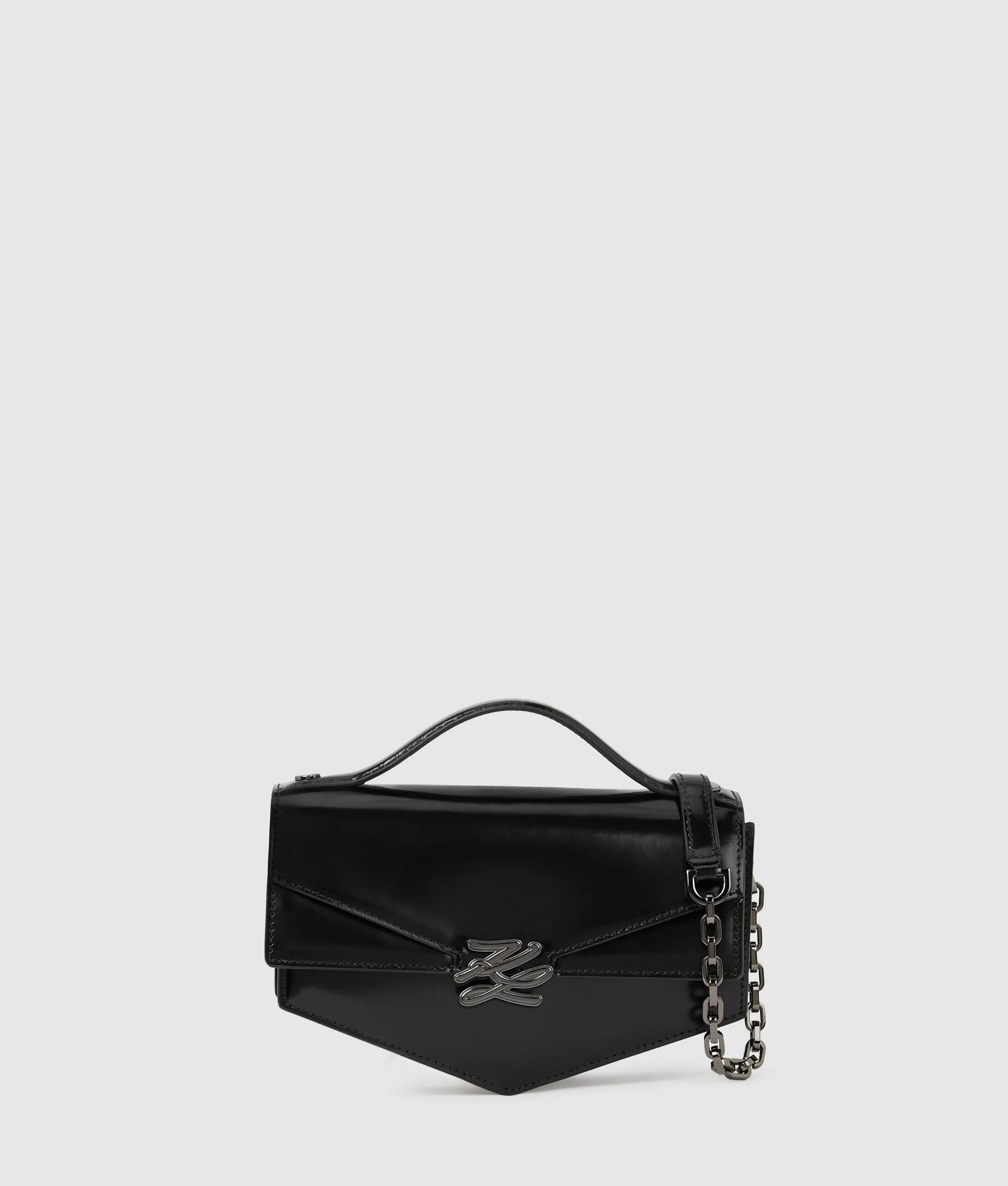 KarlLagerfeld Kl Studio Autograph Small Crossbody Bag Black-Nickel