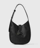 KarlLagerfeld Kautograph Swing Hobo Bag Black-Gunmetal