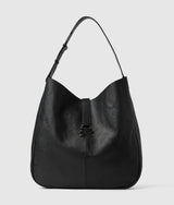 KarlLagerfeld Kautograph Swing Oversized Hobo Bag Black-Gunmetal