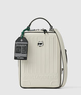KarlLagerfeld Ikon Choupette Crossbody Suitcase Bag Off White