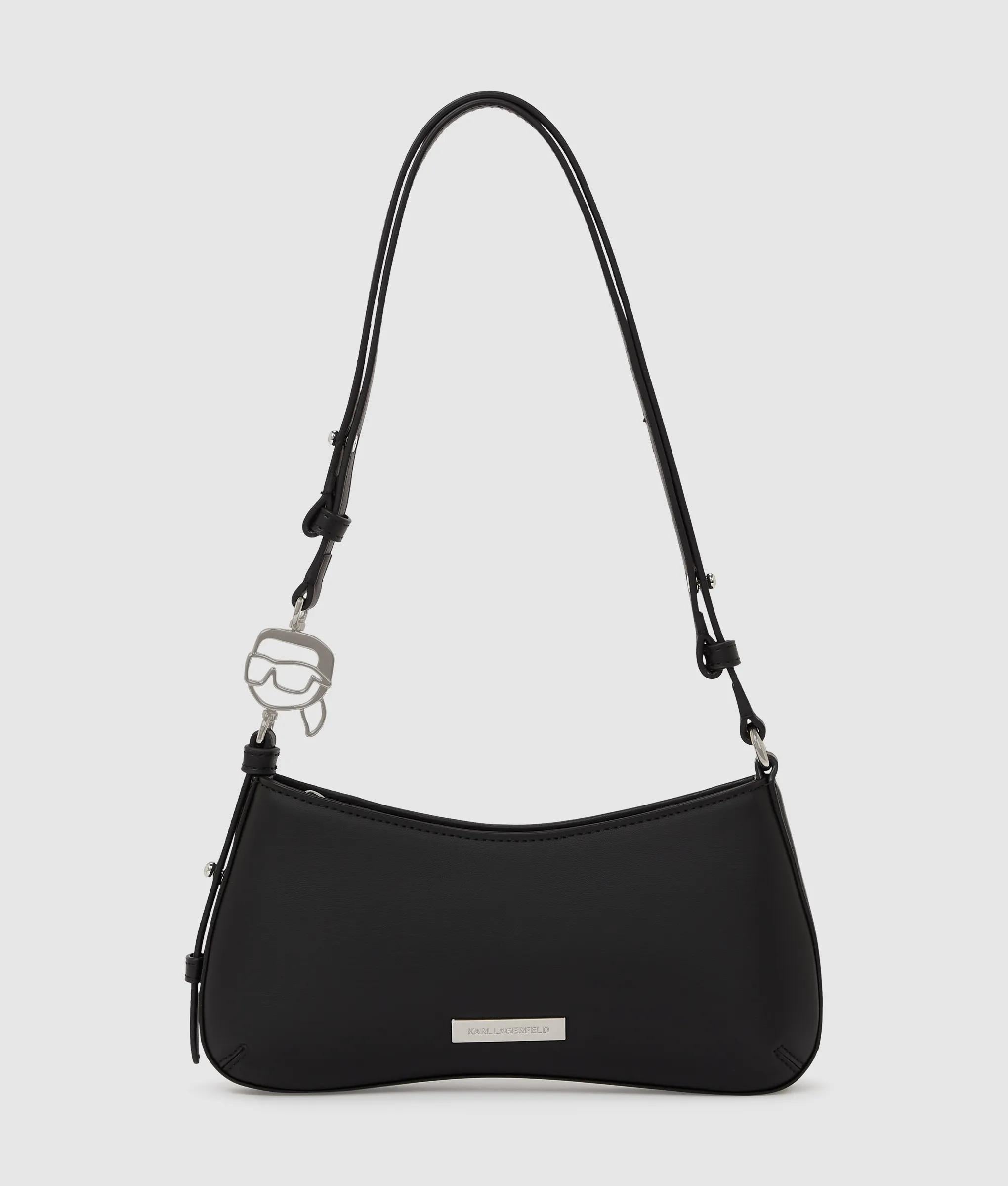 KarlLagerfeld Ikon Smooth Mini Shoulder Bag Black