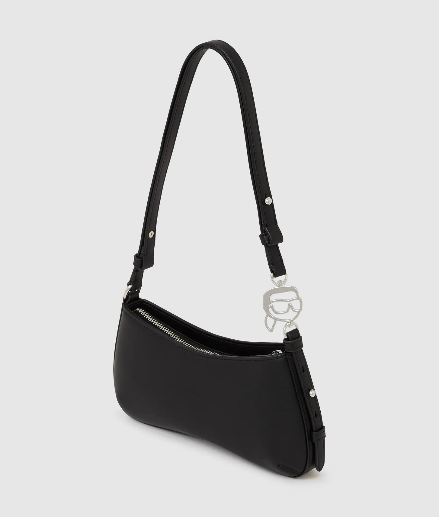 KarlLagerfeld Ikon Smooth Mini Shoulder Bag Black
