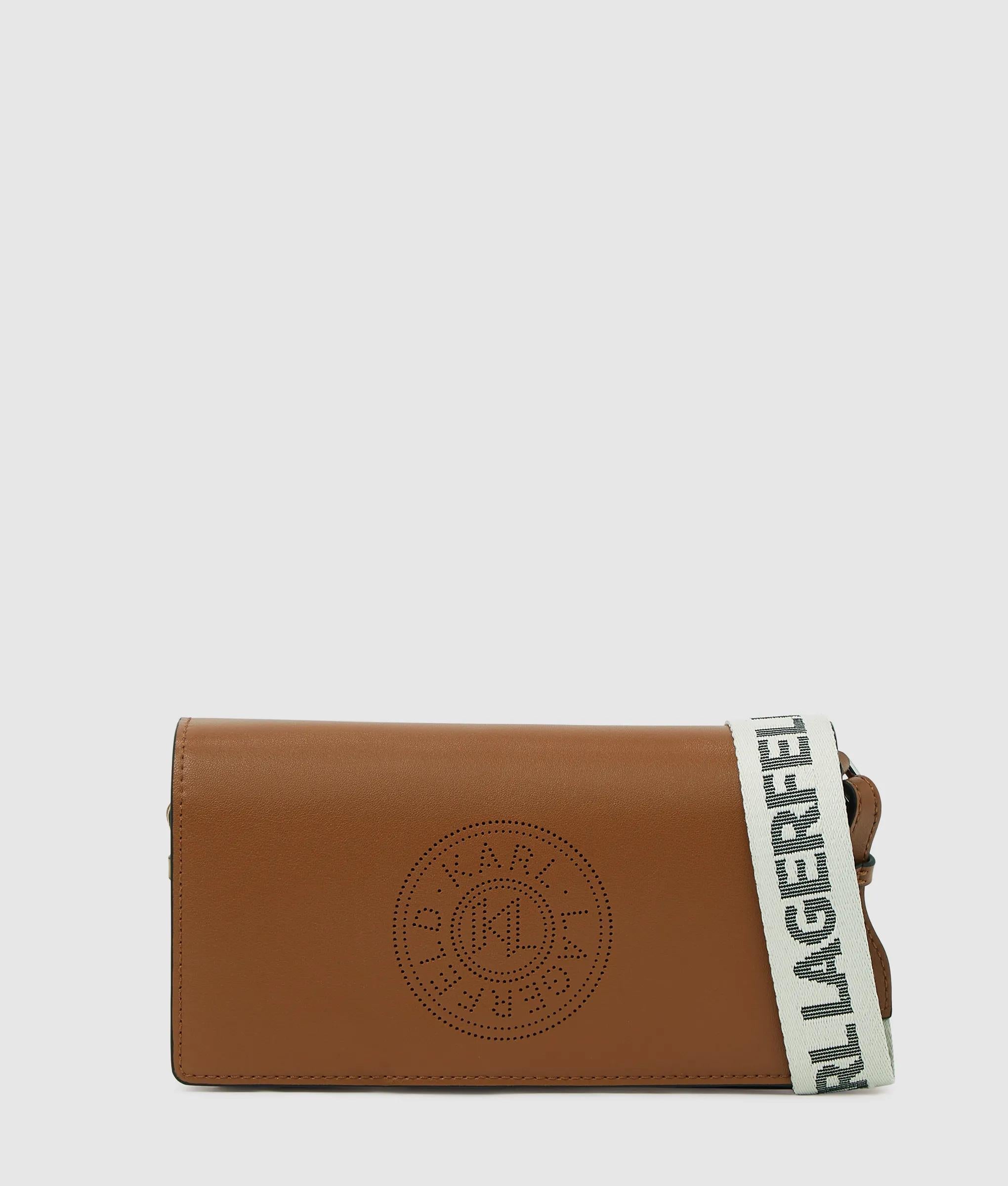 KarlLagerfeld Kcircle Mini Crossbody Bag Dark Tan