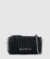 KarlLagerfeld Kweave Barrel Crossbody Bag Black-Nickel