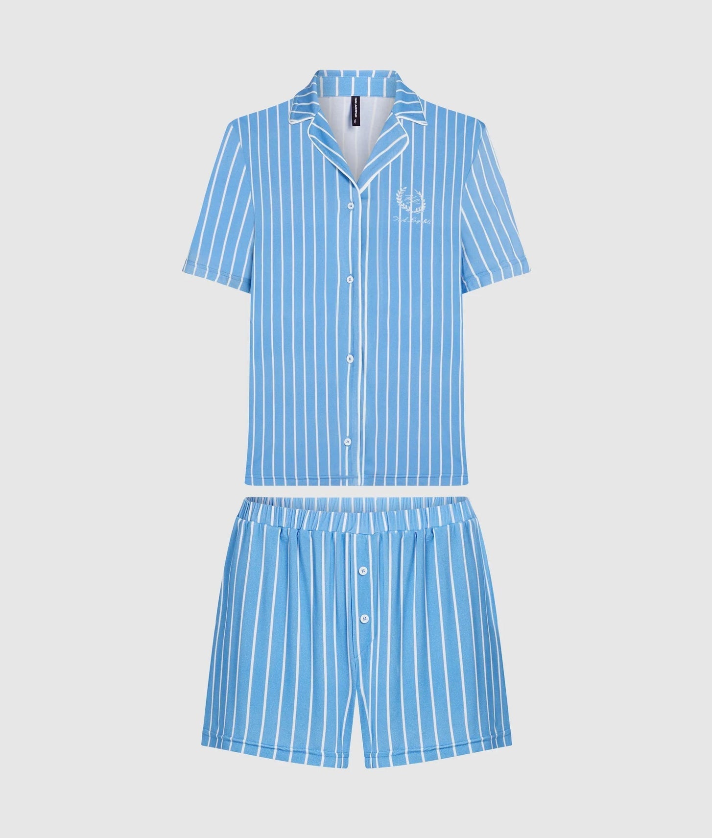 Karl Lagerfeld Striped Short Pajama Set Pinstripe