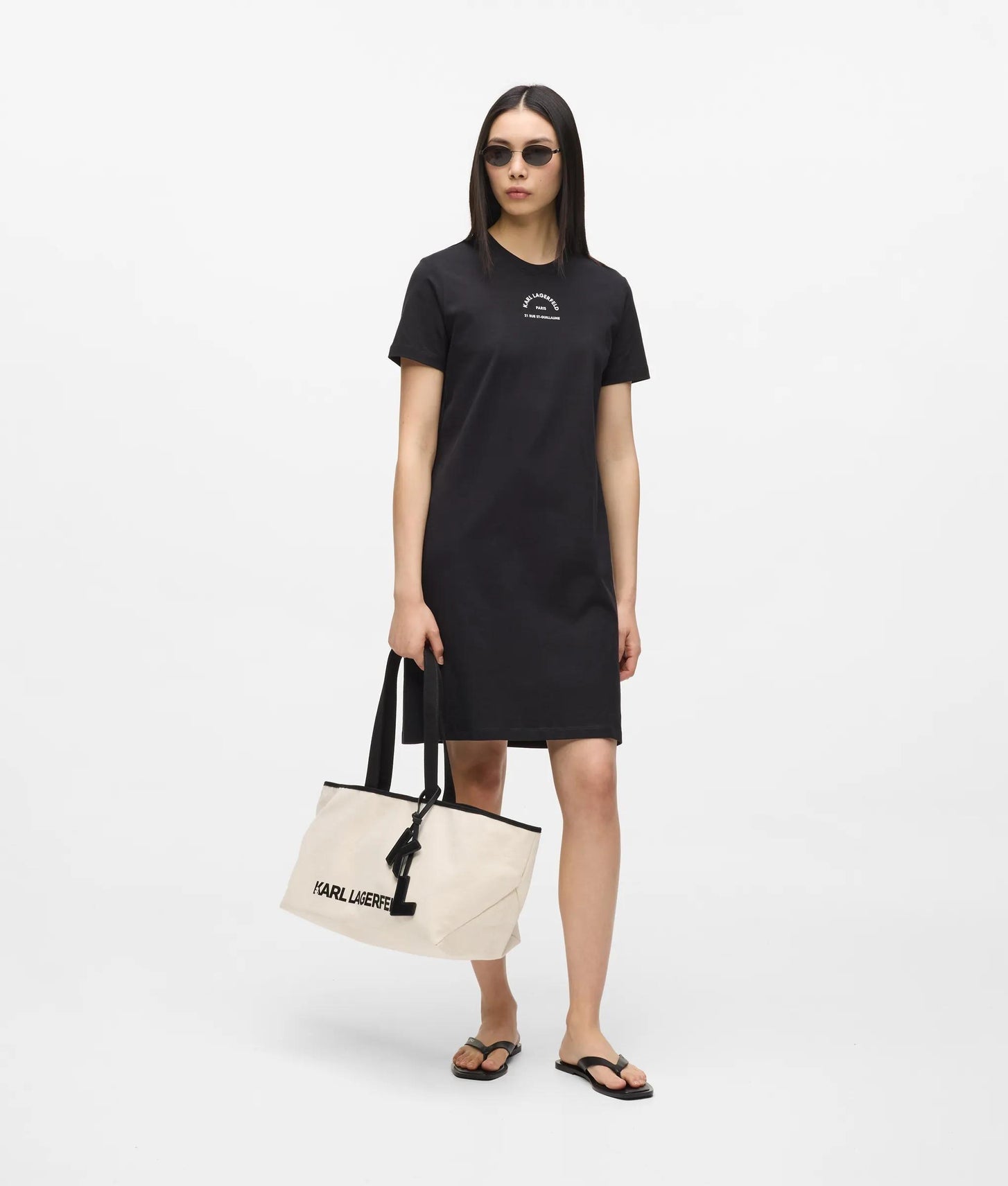 KarlLagerfeld Large Elongated Shopper Natural